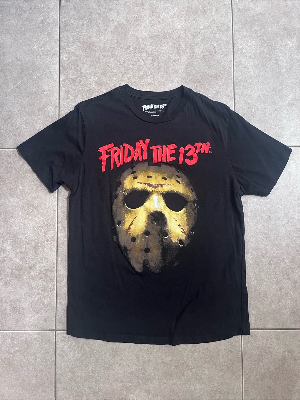 Friday The 13th Jason Graphic T-shirt Medium Cotton Black Short Sleeve Movie